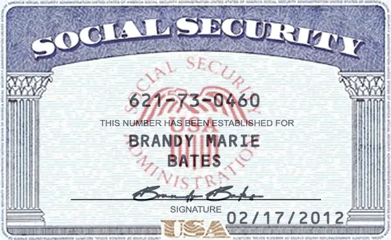 Social Security Card Template PSD Front